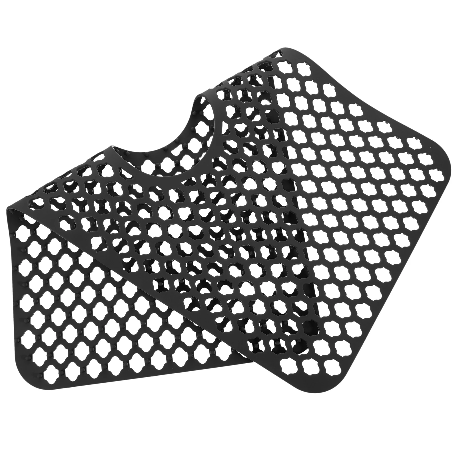 

Silicone Sink Mat Draining Pad Kitchen Protector Black Accessories Hollow Drainage Mats Anti Scalding Countertop Mat Easy Clean