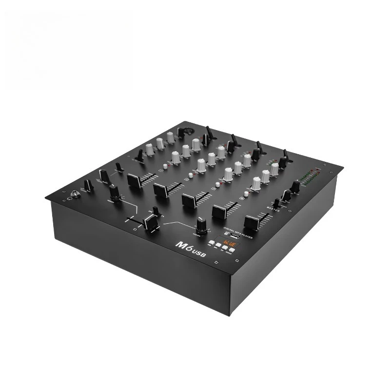 GAX-DM6 Factory Selling Professional 6 Channel DJ Club Mixer Sound Card with Digital DJ Mixing Console