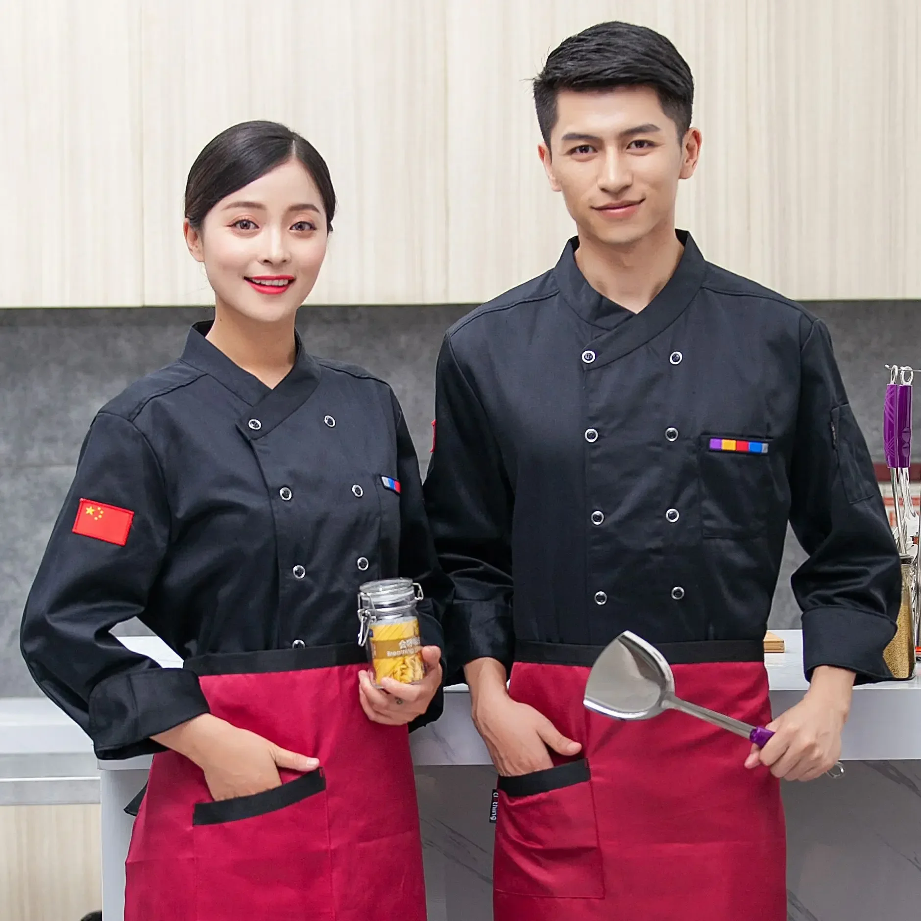 

Летняя дышащая одежда для кондитерской, ресторана, отеля, шеф-повара, одежда с длинными рукавами, осенне-зимняя рабочая одежда с короткими рукавами, лето