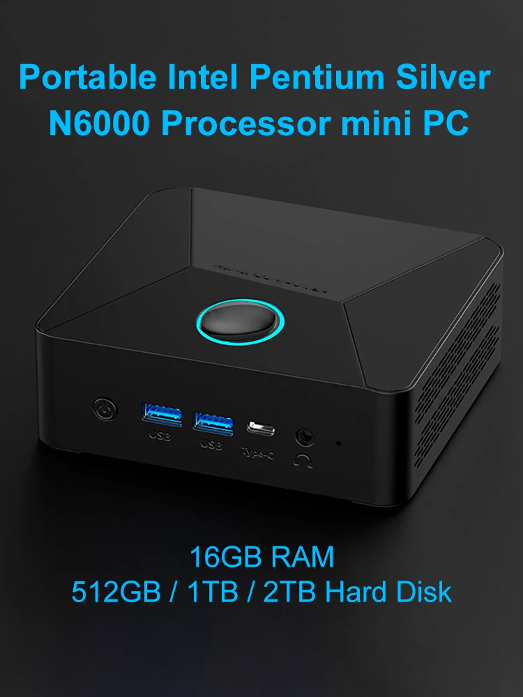 데스크탑 게임용 컴퓨터 미니 PC 인텔 펜티엄 실버 N6000 CPU, DDR4 8GB, 16GB RAM, 512GB, 1TB, 2TB ROM, SSD Window 11 Pro BT5.2 WiFi6