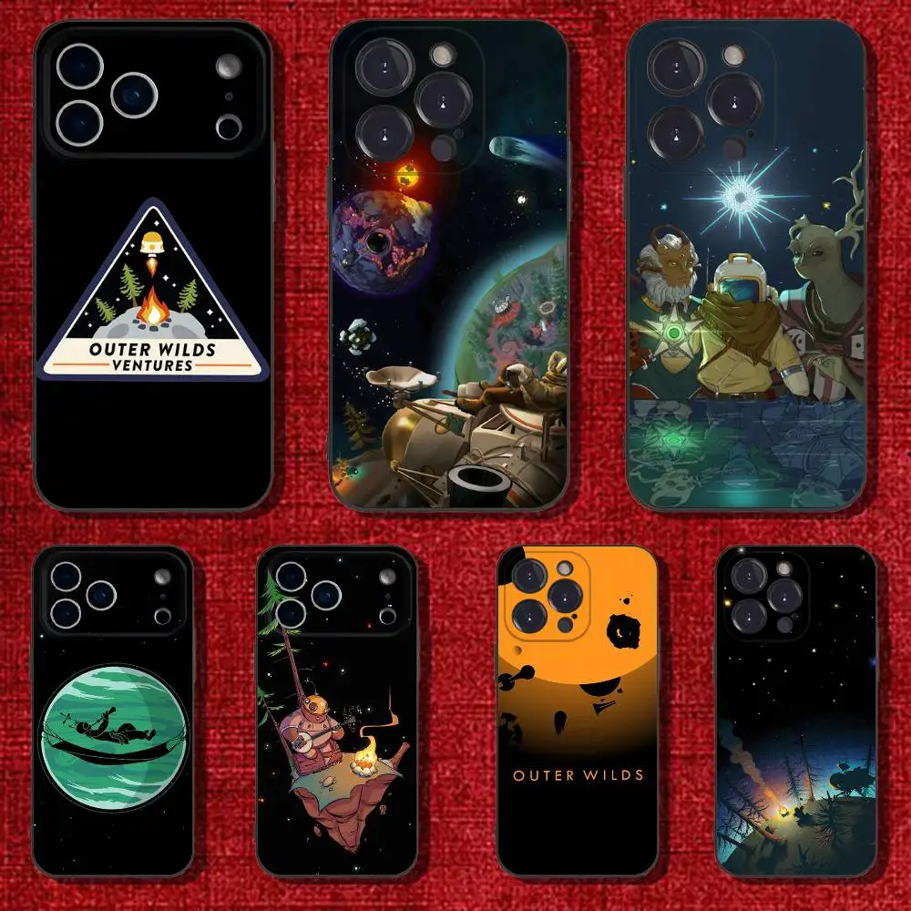 Outer Wilds Game Phone Case For iPhone 6,17,16,15,14,13,12,11 Plus,Pro Max,XS,X,XR,SE,Mini,8,7,Soft Silicone Black Cover