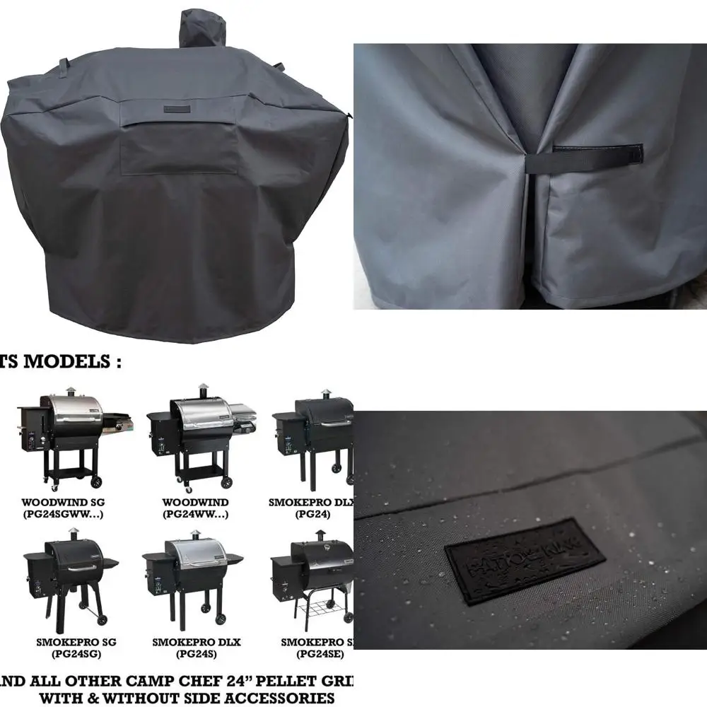 

Replacement Grill Cover for 24 Camp Chef Pellet Grills: Sun-Resistant, Enhanced Fit & Color