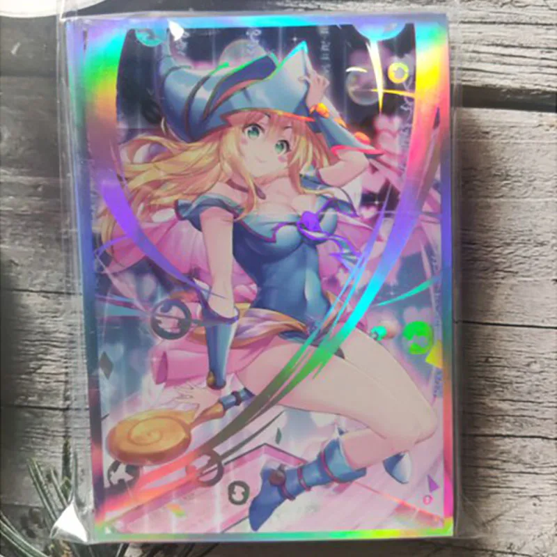 50pcs/set Yu-Gi-Oh! Dark Magician Girl Flash Card Sleeve Anime Game Collection Card Protective Cover Gift Toy 63*90mm