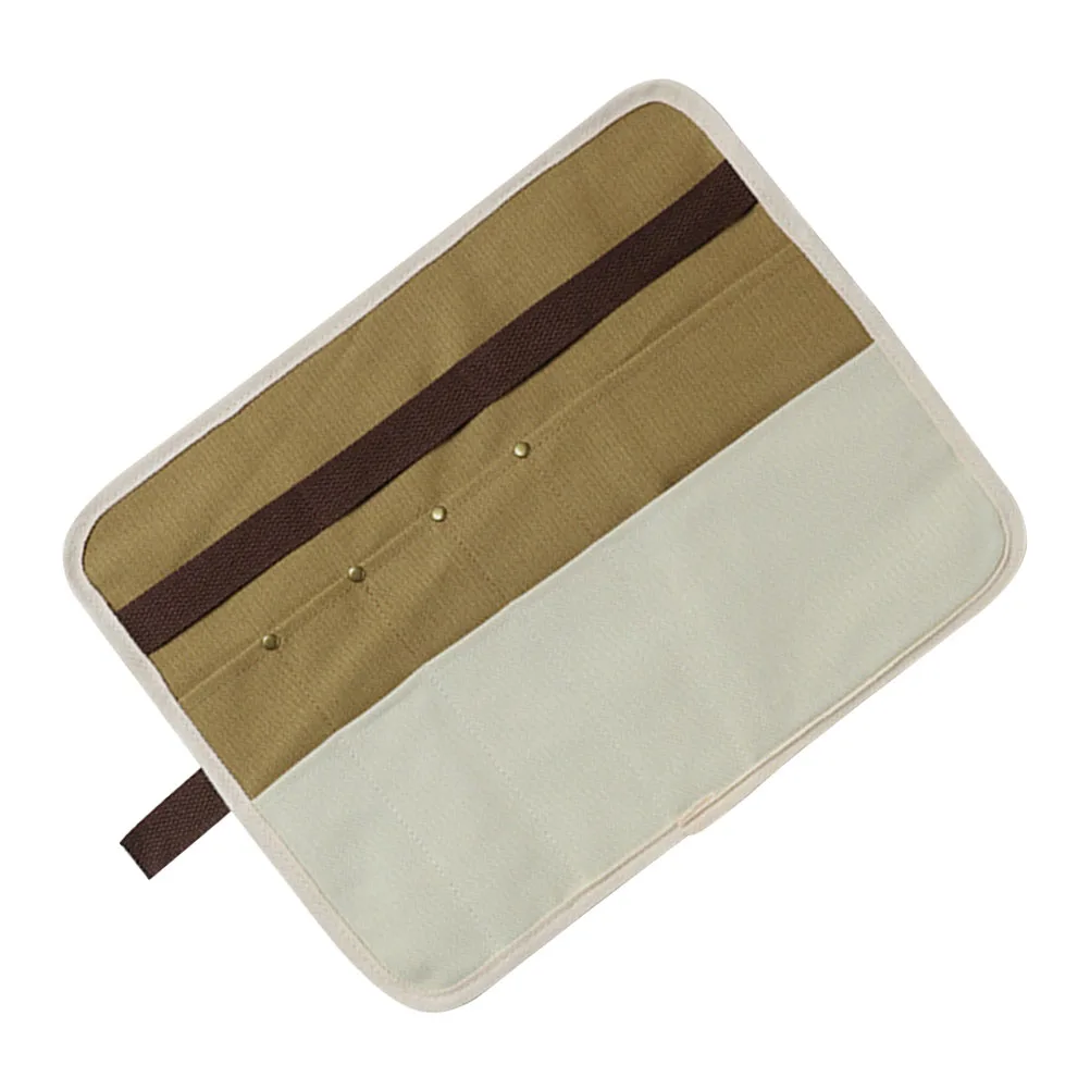 

Premium Canvas Bbq Cookware Storage Pouch Portable Outdoor Tableware Organizer Hanging Camping Utensil Bag For Picnic Garden Use