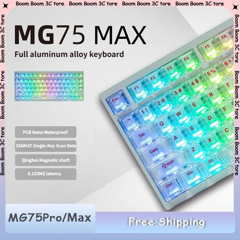 

Irok Mg75 Pro/Max Aluminum Mechanical Keyboard Magnetic Switch Wired Rgb Hot Swap RT0.001mm Quick Dismantling Structure
