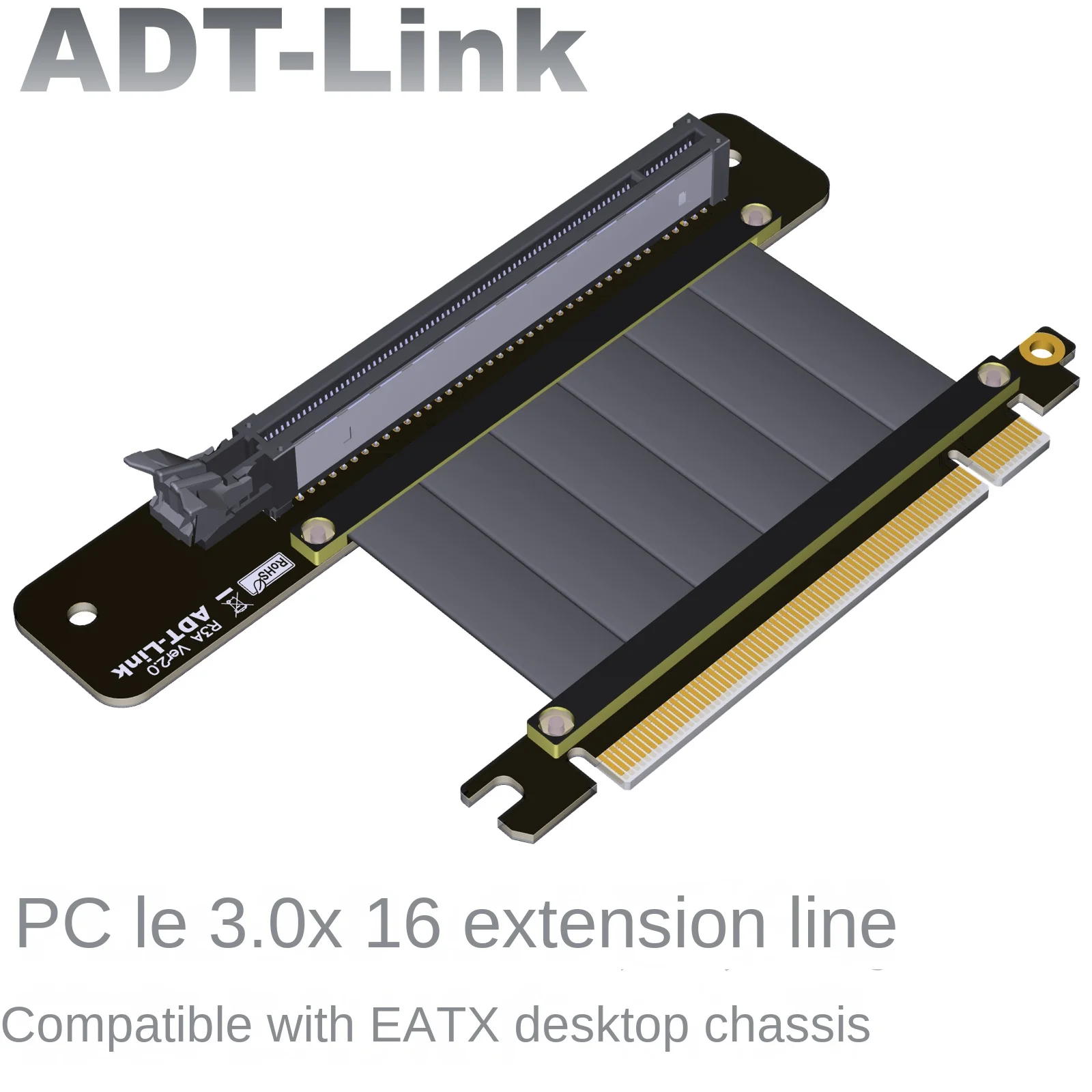 Cable de extensión de tarjeta gráfica ADT, compatible con TT OverChaser MSI Cool Supreme, chasis ATX de potencia combinada