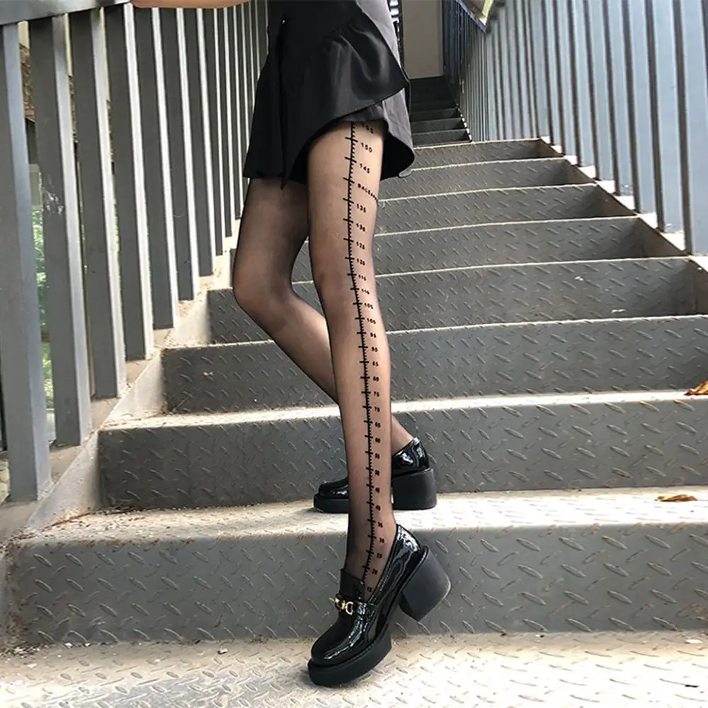 

Girl Letter Black Stockings Flower Mesh Nightclub Dress Up Hollow Tights Female Stockings Body Stockings Printing Pantyhose