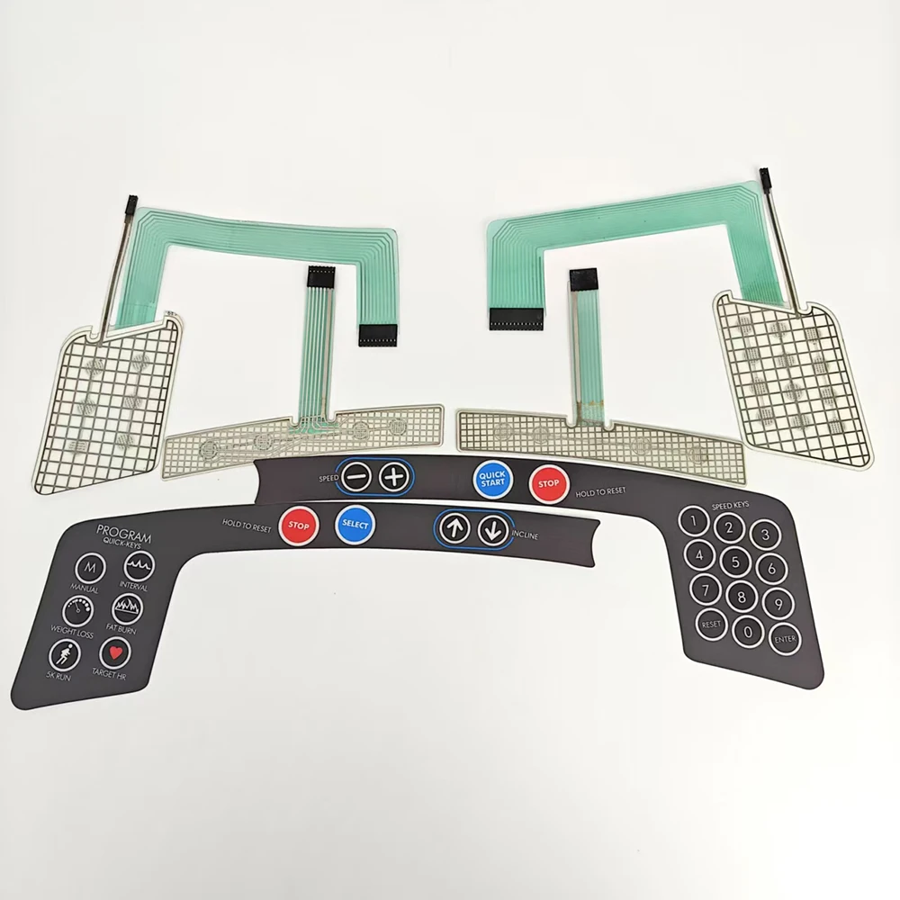 6pcs/kit Johnson T8000 T8000EI T8000ET Treadmill Numberpad Keypad Button Membrane Switch film keyboard
