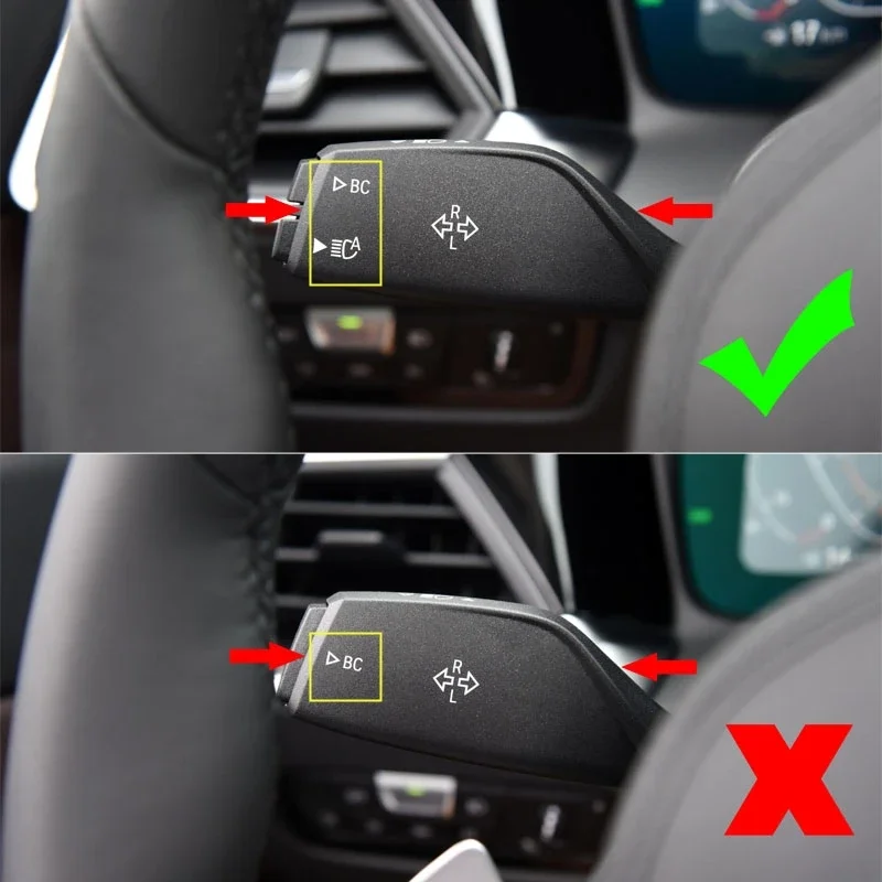 Steering Wheel Turn Signal Wiper Lever Cover Trim Car Sticker For BMW 1 3 4 5 6 7 8 Series X4 X6 Z4 M3 M4 M5 M8 i4 iX3 2020-2022