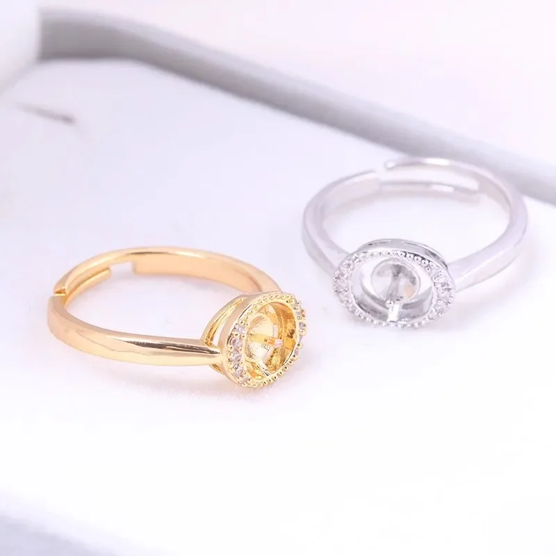 

63 style Adjustable Gold Plated Pearl Ring Settings Findings & Accessories - for Jewelry Making Bulk Wholesale Craft Supplies