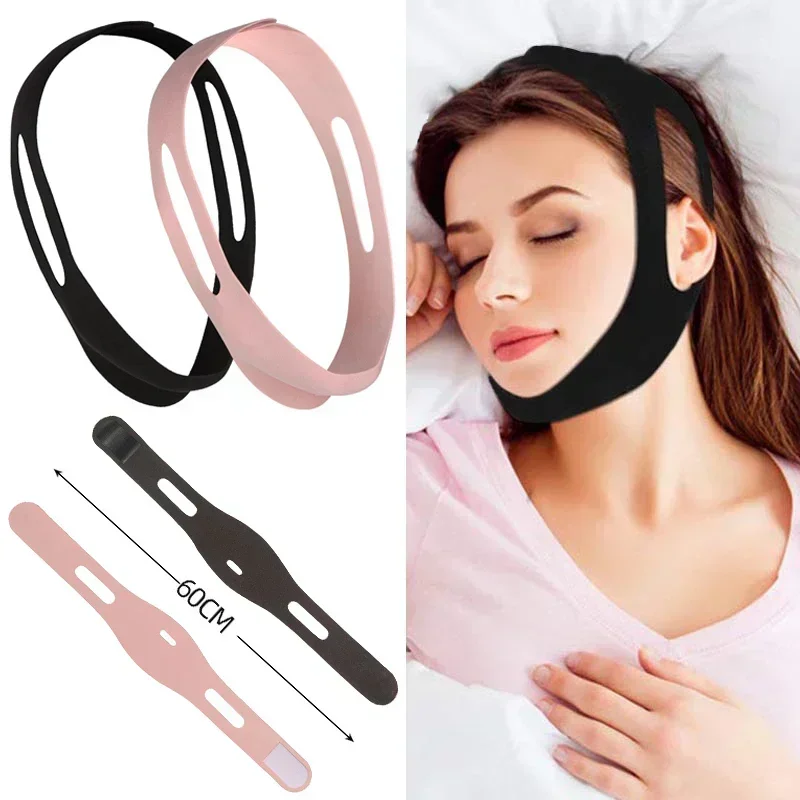 

1pc Anti Snore Stop Snoring Chin Strap Belt Anti Apnea Jaw Support Woman Man Health Sleeping Household Personal Health Care Tool