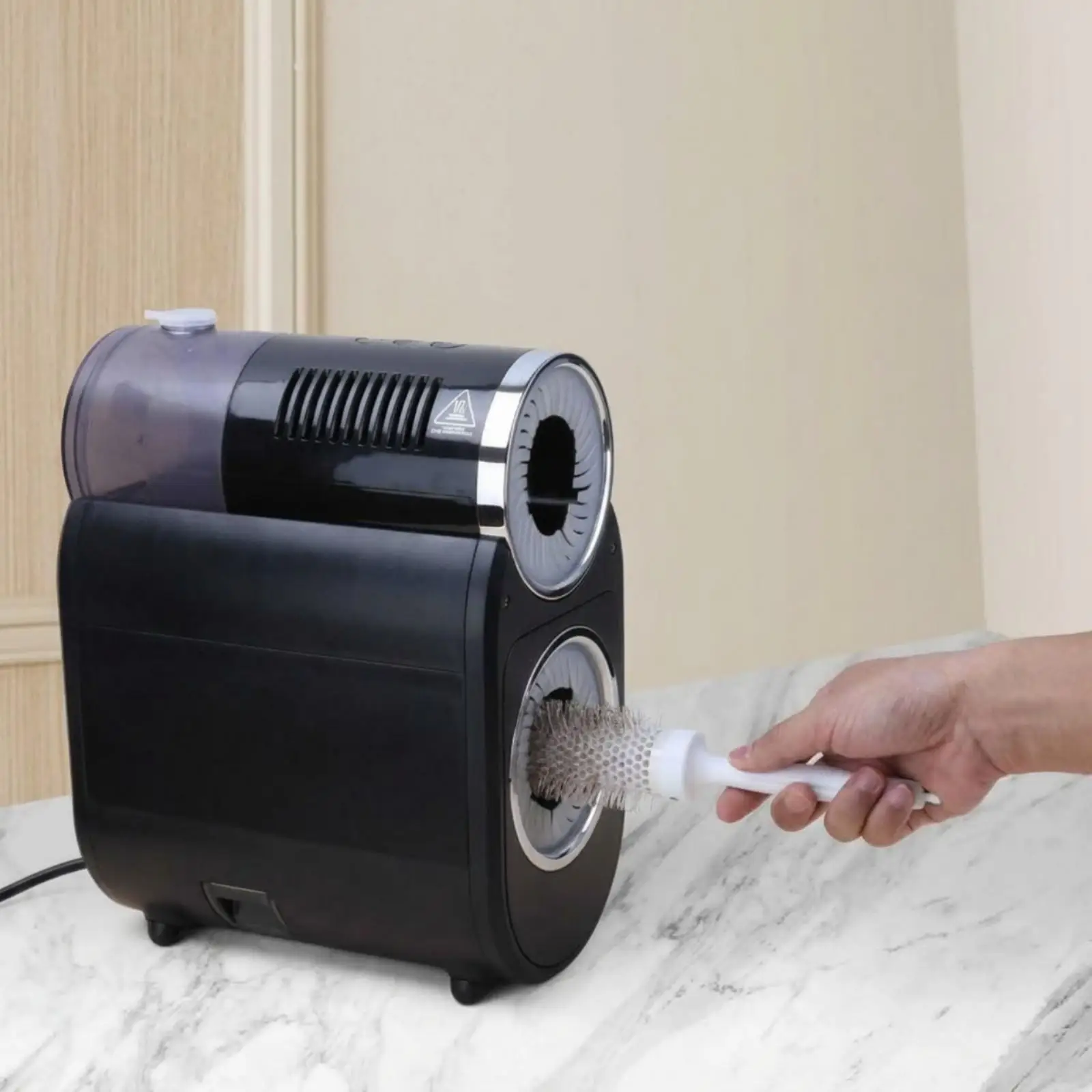 Hair Brush Cleaner with Steam Professional-Grade Electrically-Powered Hair Brush Cleaner Countertop Appliance for Salons, Home