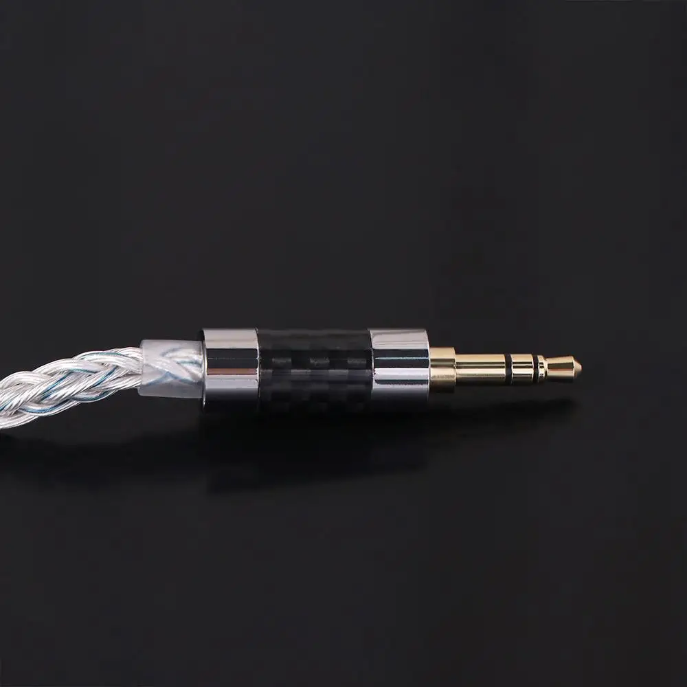 

784 Cores KZ Earphones Cable Uparade Cable Silver Blue Hybrid KZ Headphone Cord Replacement Portable Audio Headset Wire KZ