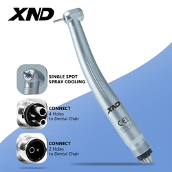 XND Dental High Speed Handpiece Push Button Air Turbine Dentistry Handpiece for Teeth Drilling and Cutting 2/4Hole