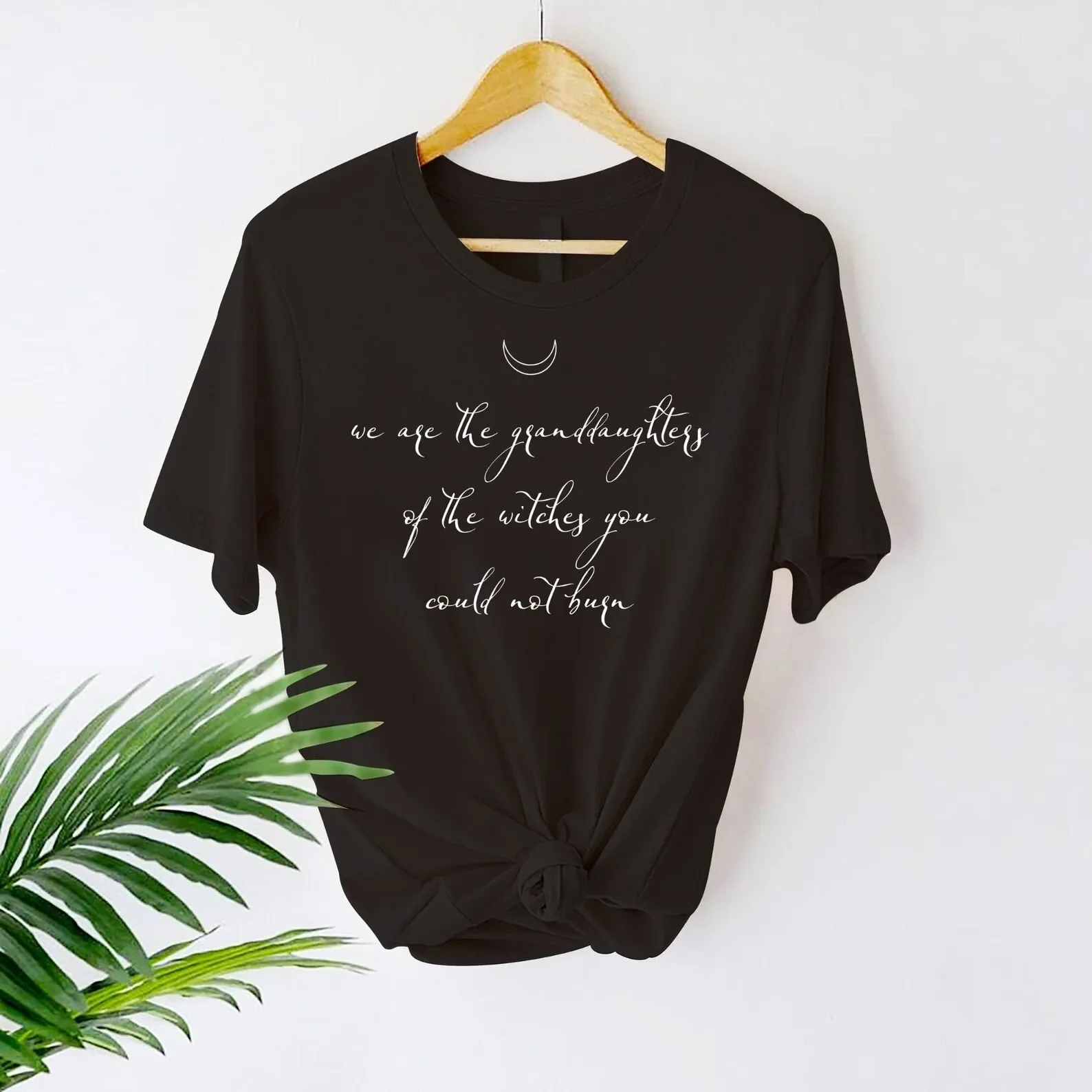 Funny Halloween Tee We Are The Granddaughters Of The Witches You Couldn't Burn t-shirt Summer casual loose tops