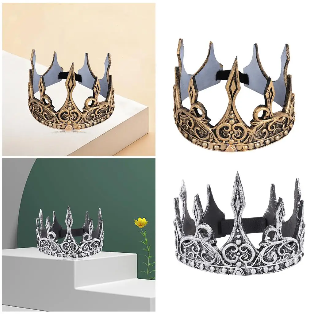 King Crown for Men Accessories Headwear for Wedding Boys