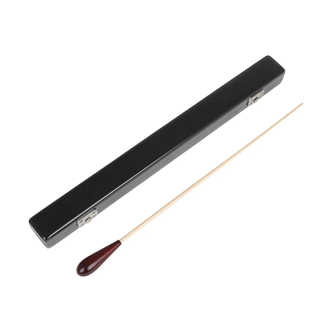 Black Maple Fiberglass Baton Instrument Concert Performance Conducting With High-Grade Maple Protective Storage Box