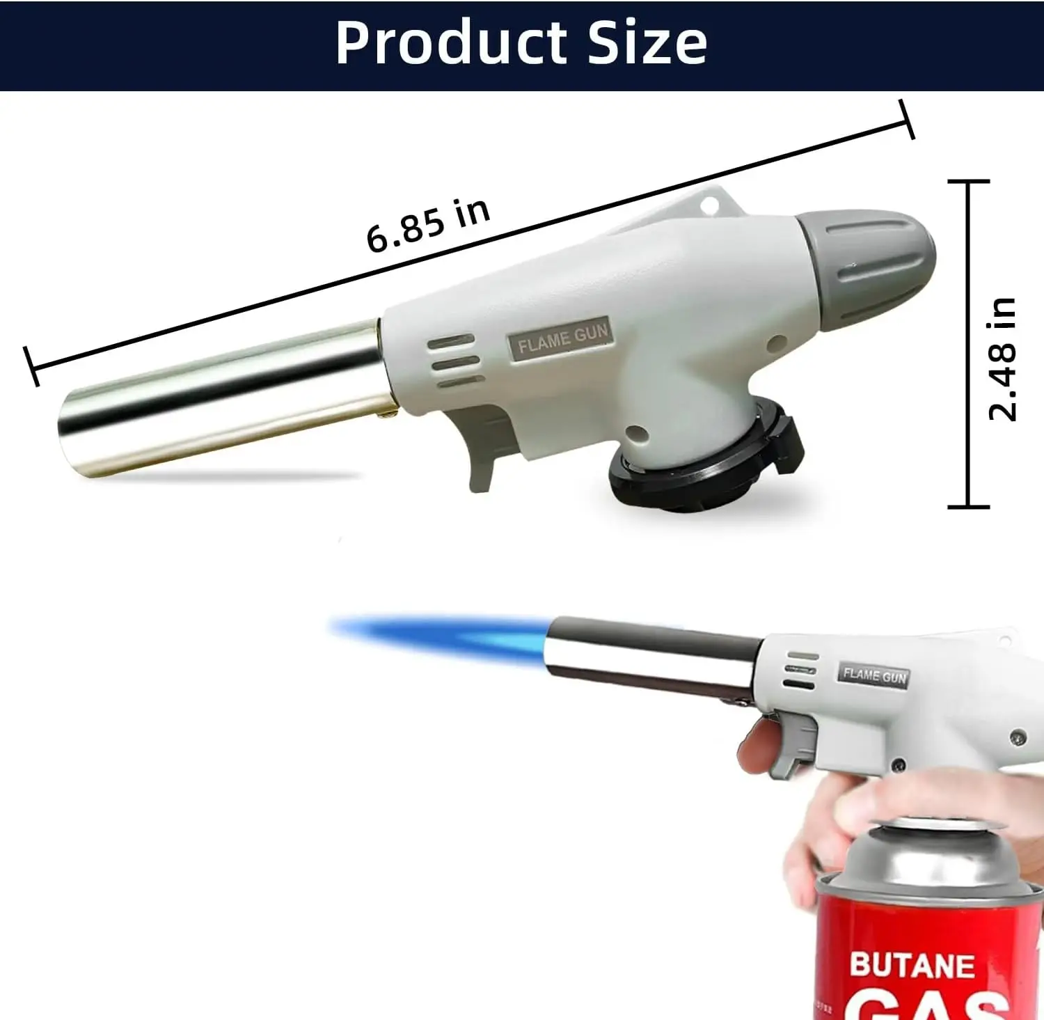 Culinary Professional Kitchen Butane Torch Flame Gun Blowtorch Cooking Soldering Butane AutoIgnition Gas-Burner Lighter Heating(