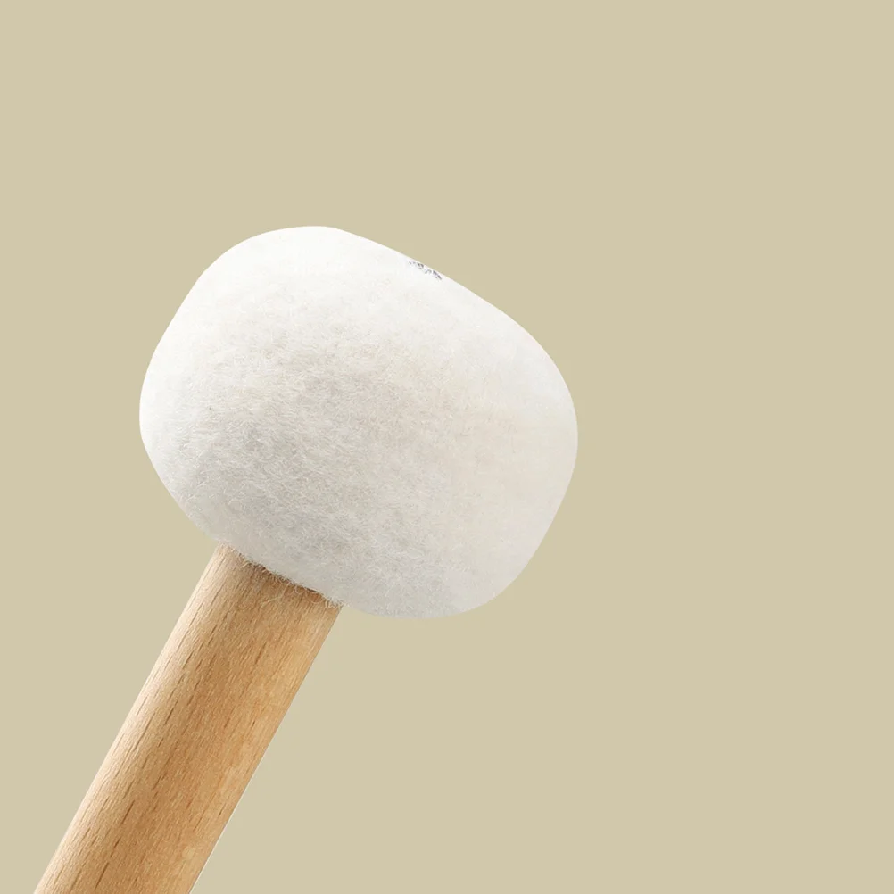 

1 Pair Timpani Mallets Felt Head Drum Sticks Wooden Handle For Musical Percussion Instruments Bass Drum Accessories Resonant