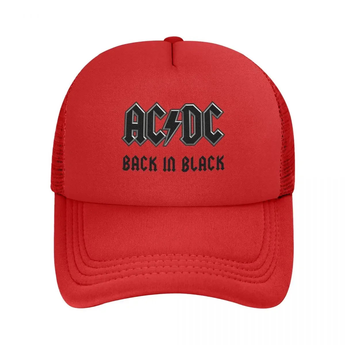 Ac Dc Heavy Metal Mesh Baseball Caps Snapback Fashion Baseball Hats Breathable Casual Casquette Outdoor Unisex