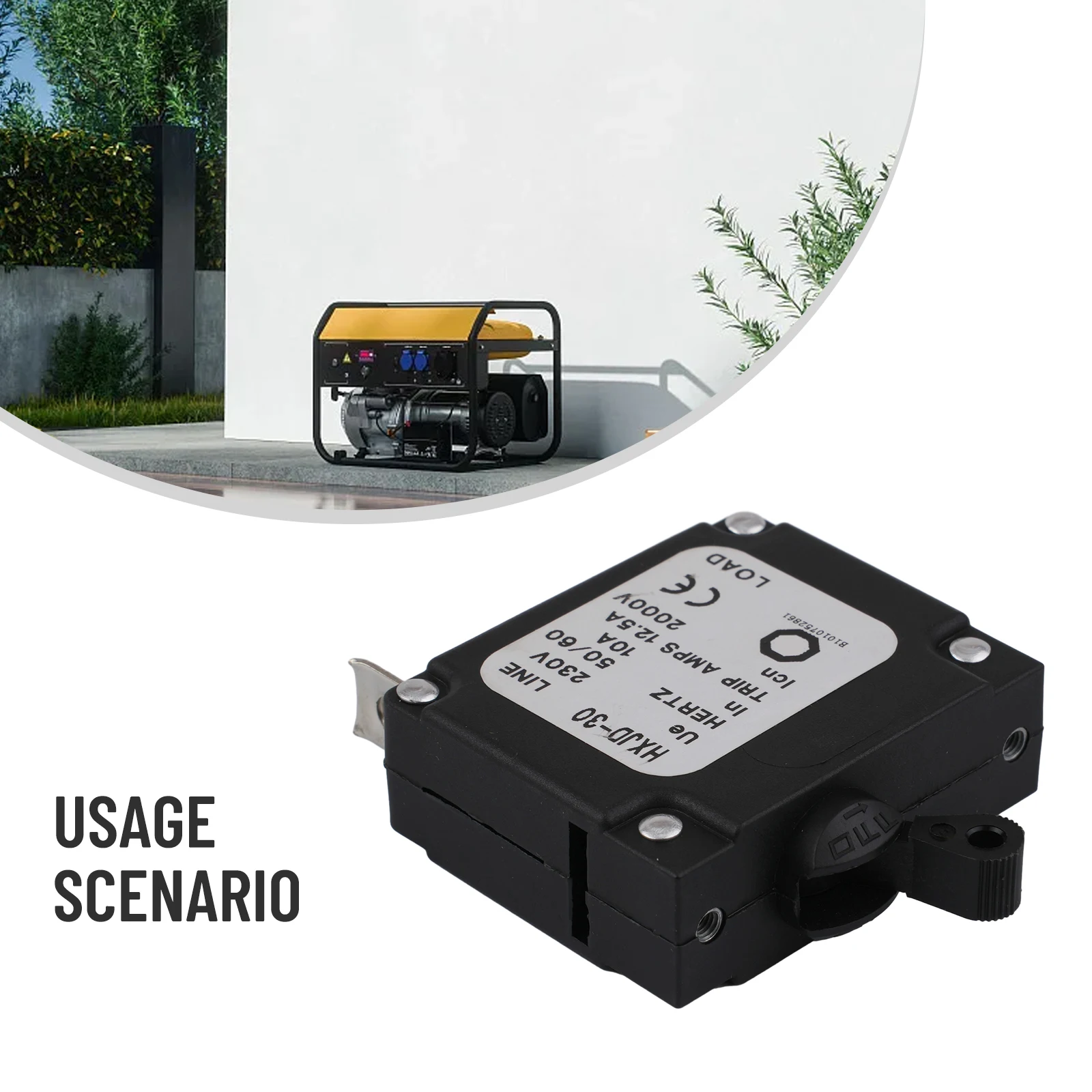 Generator Circuit Breaker 10A 230V Power Switch For 168F 170F 2KW-3KW Engine Generator Protection Device
