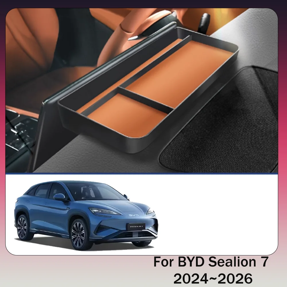 

For BYD Sealion 7 07EV 2024~2026 2025 Central Control Armrest Box Handrail Storage Box Car Tray Tidying Interior Accessories