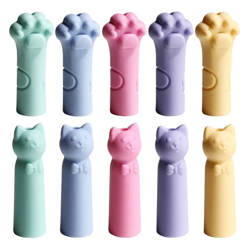 30pcs New Cat Claw Shape Eraser Pencil Cap Dual-purpose Pencil Extender Pencil Nib Protective Cover Students