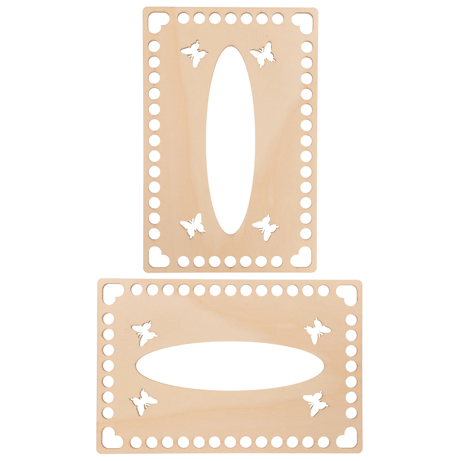 2 Pcs 짠 껍질과 스틱 크라운 몰딩 바구니 바구니 DIY 재료 직조 바닥 나무