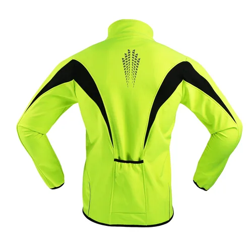 Imagen 2 del producto ARSUXEO-Chaqueta de ciclismo de invierno para hombre, cortavientos Softshell de lana térmica, impermeable, transpirable, reflectante, ropa de bicicleta