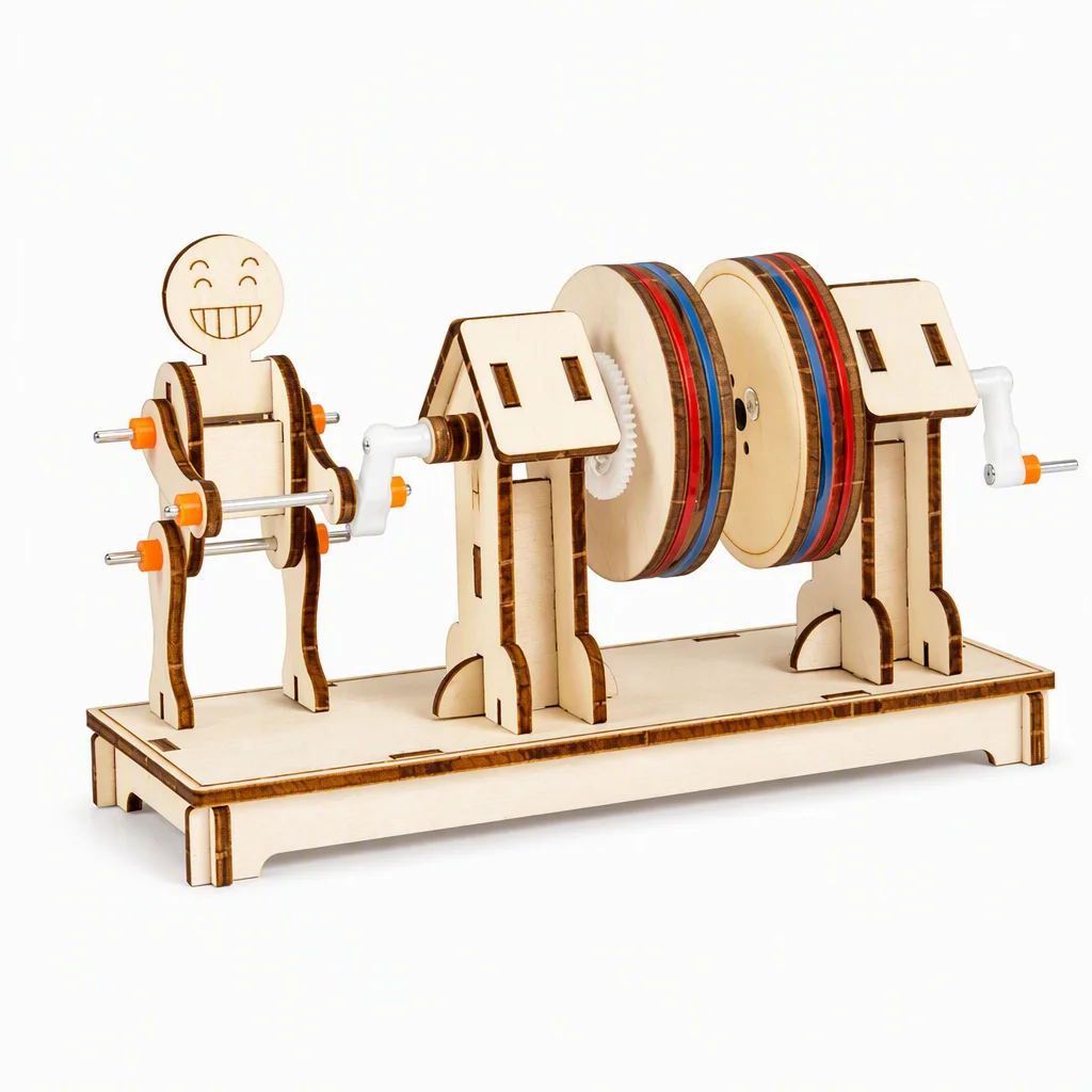 DIY Magnetic Coupler Science Experiment Kit Handmade Assembly Toy Magnetic Force Remote Power Transmission Physics Education