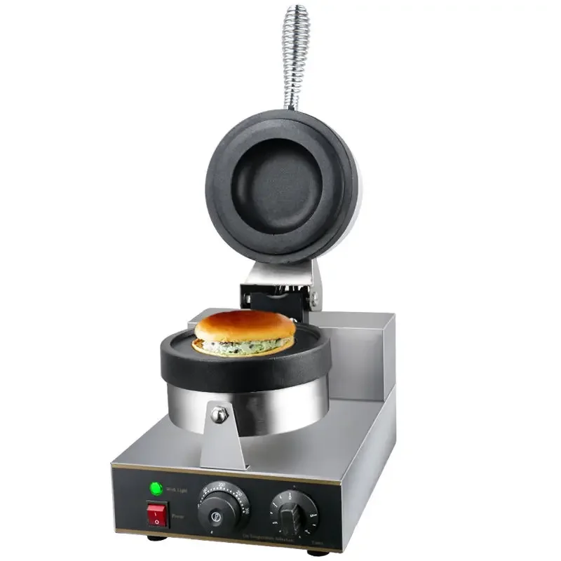 Korean Commercial UFO Burger Shaper Hamburger Maker Heated Toast A Icecream Gelota Panini Gelato Ice Cream Burger Press Machine