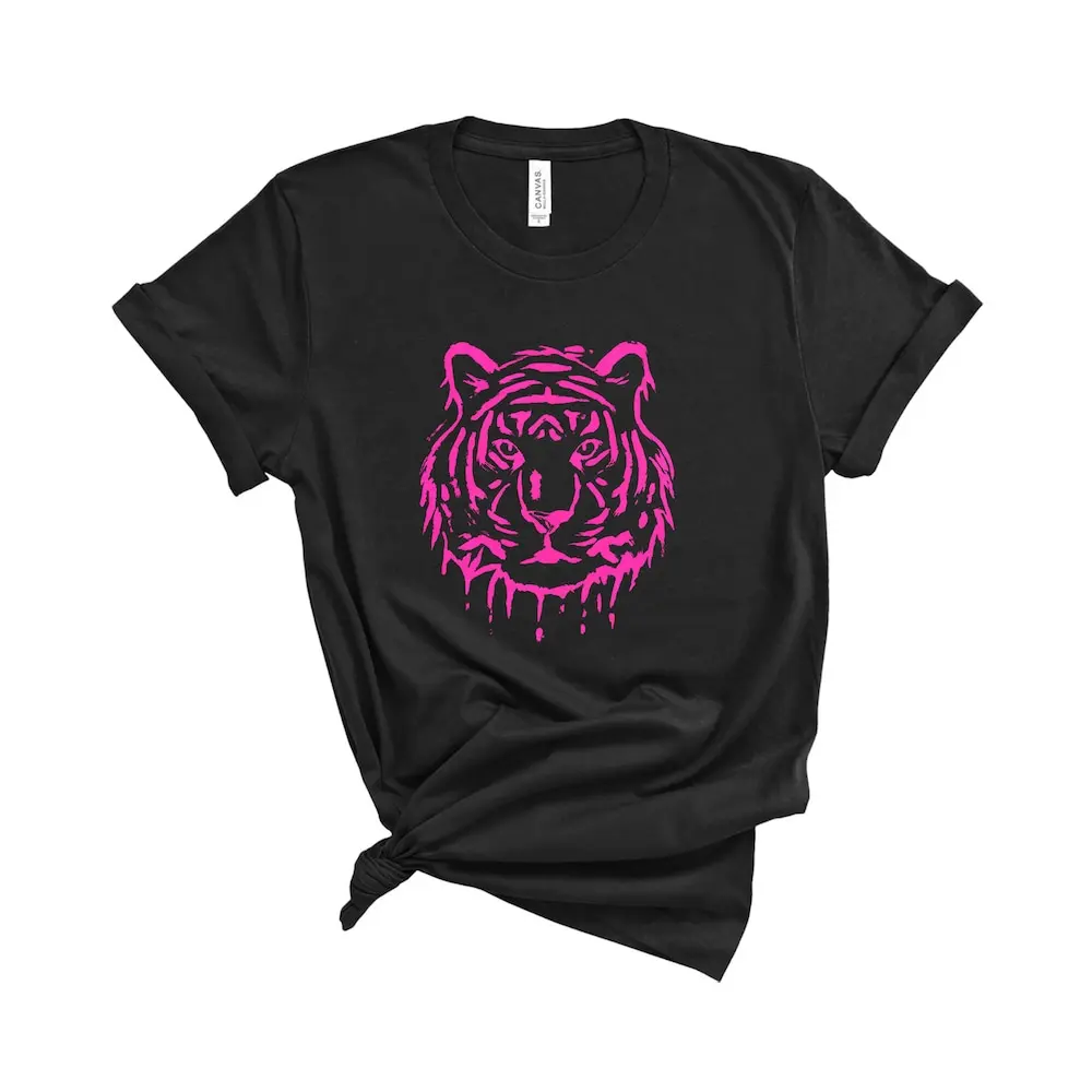 Camiseta de goteo de León rosa