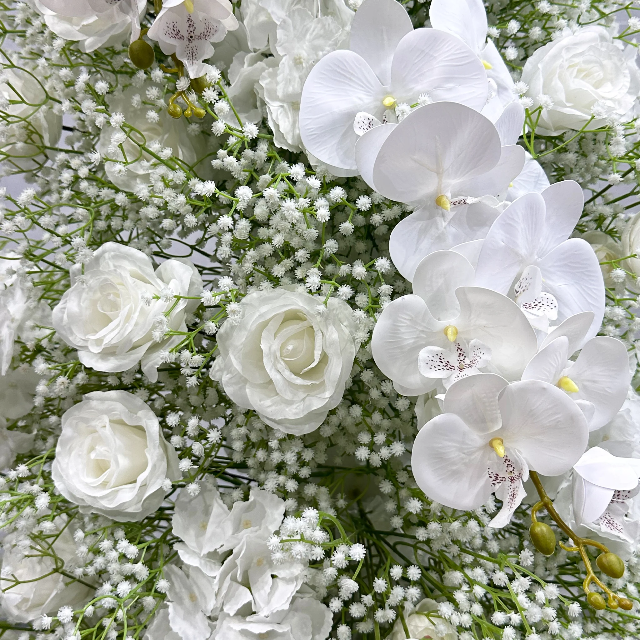 ATV FS-Custom New Wedding Decoration White Flower Arch 3D Silk Flowers Wholesale