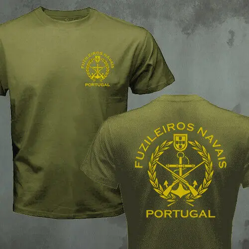 Portuguese Marine Corps Naval Corpo De Fuzileiros Special Forces Military Men T-shirt Short Casual 100% COTTON O-Neck Shirts