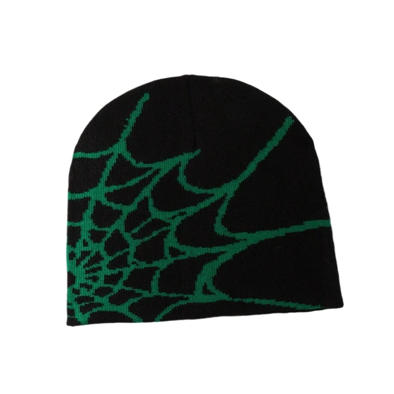 

Шапка-паутина с капюшоном Y2K Жаккардовая мужская и женская шерстяная шапка Теплая женская шапка для верховой езды Модная мужская шапка Новый стиль