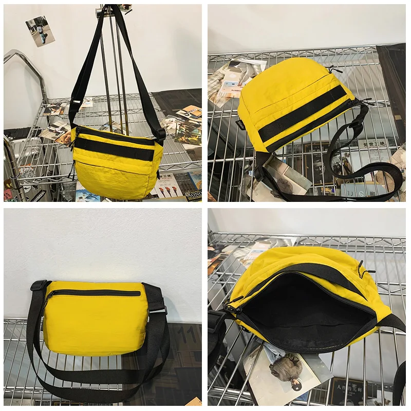 Customized Casual Nylon Lightweight Crossbody Bag Shoulder Bag Dumpling Bag Personalized Printed Logo Name Image