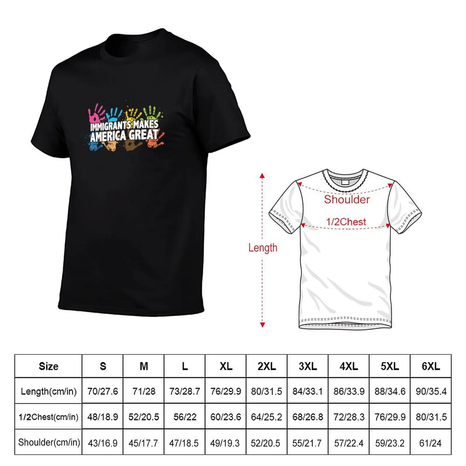 Immigrants Make America Great Patriotic T-Shirt plus sizes luxury designer shirts men