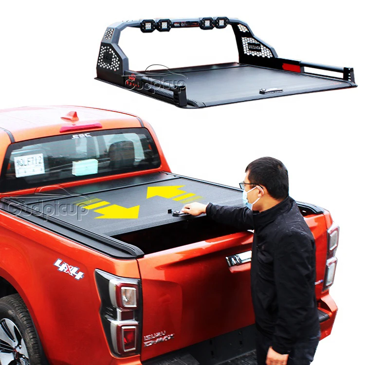 

Pickup Truck Cover Retractable Roller Lid Roll up Cover Navara D23 Np300 2015 Tonneau Cover for Triton 2024