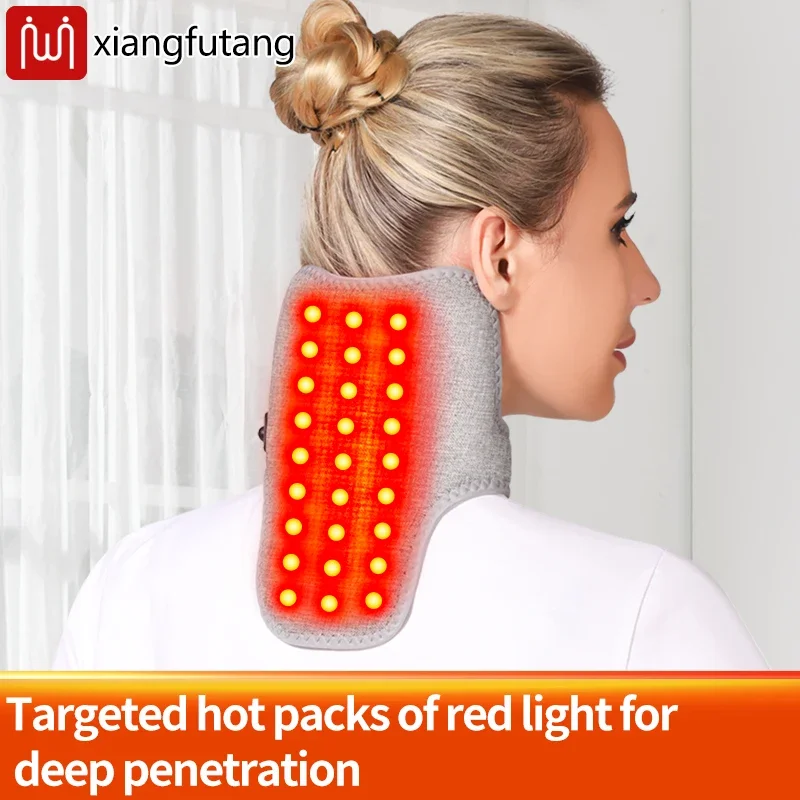 Red Light Heated Neck Massager Relief Stress Ease Sleep Enhancement Muscle Relaxation Relief Pain Neck Care Anti-fatigue
