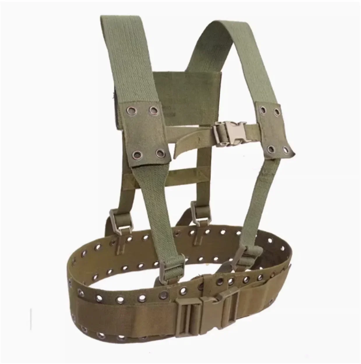 Ceinture audio poreuse de 9cm de large avec bandoulière en H, version militaire allemande du produit original allemand