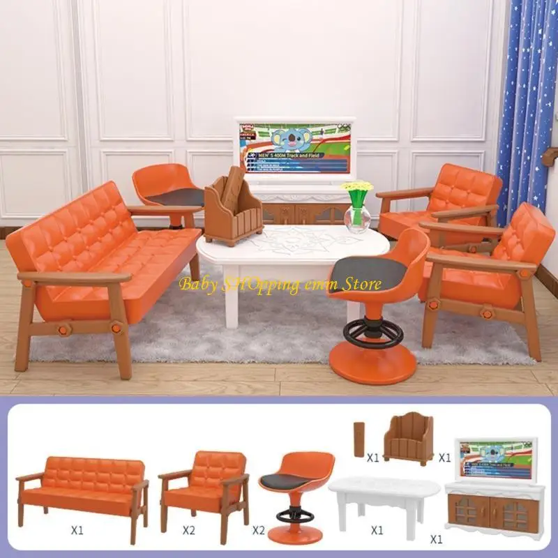 23GD 1/12 escala casas muñecas que muestra muebles y accesorios para casas muñecas decoraciones niños fingir jugar