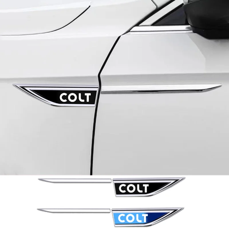 

Car Body Protective Sticker 3D Metal Car Emblem Logo Fender Blade Decal Badge For Mitsubishi Colt Auto Accessories