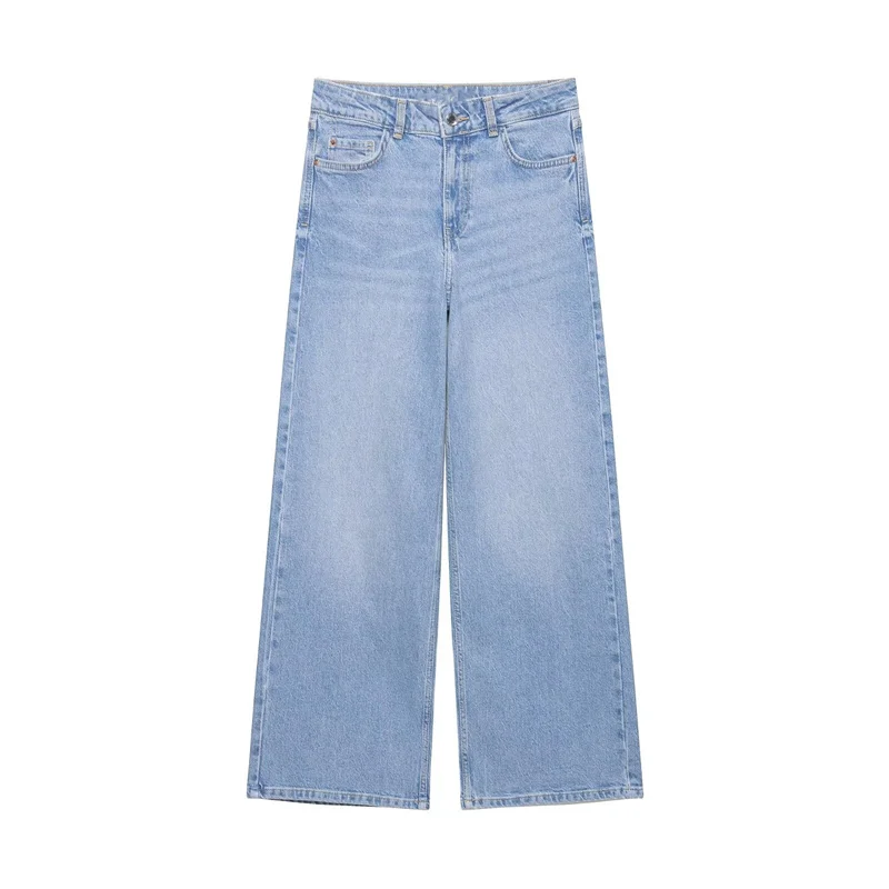 

Summer High Waist Wide Leg Jeans for Women Casual Fashion Zipper Pocket Pants Comfortable Fit Summer 2026 Style