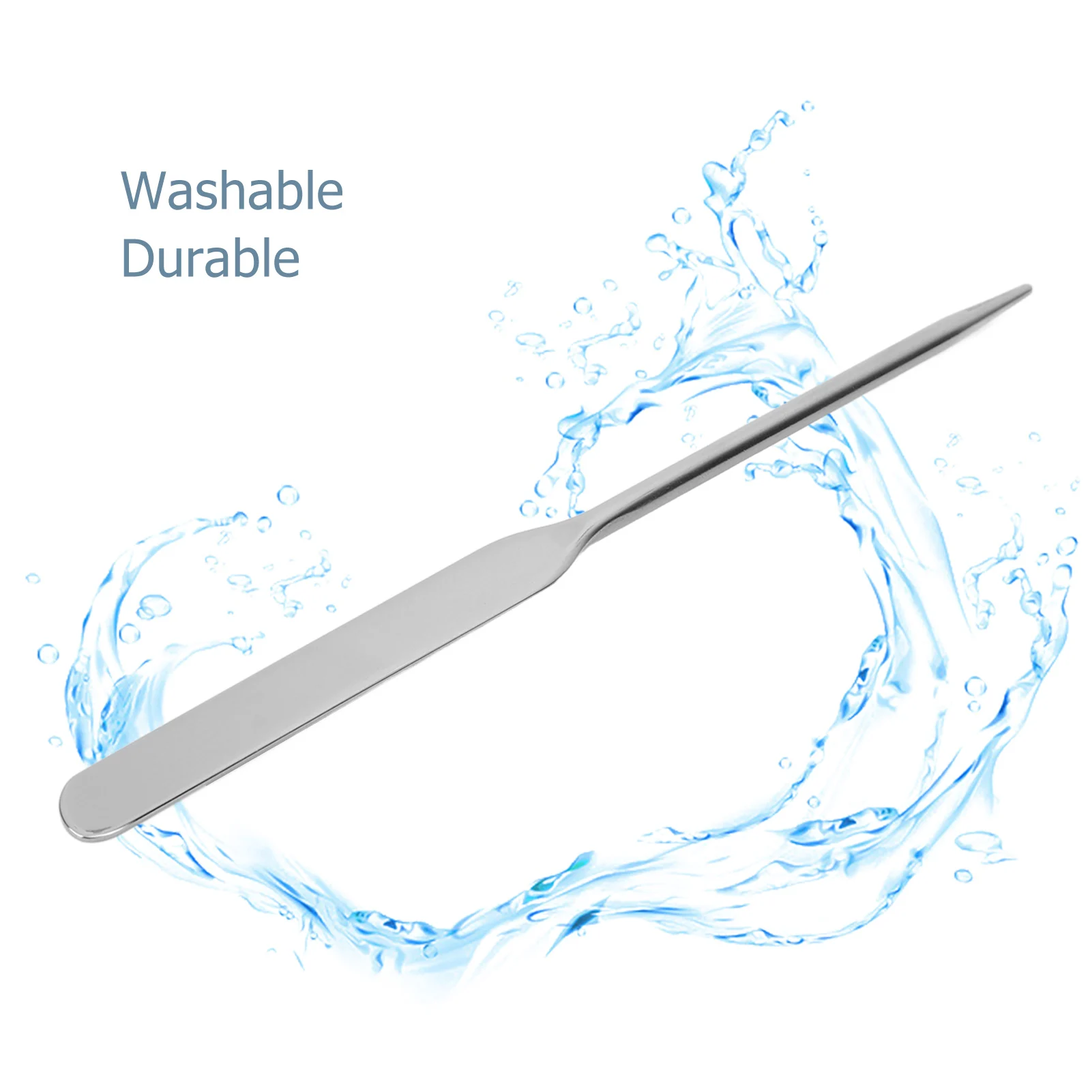 Spatola per fondotinta liquido Asta di agitazione ergonomica per trucco per nail art in acciaio inossidabile per truccatore