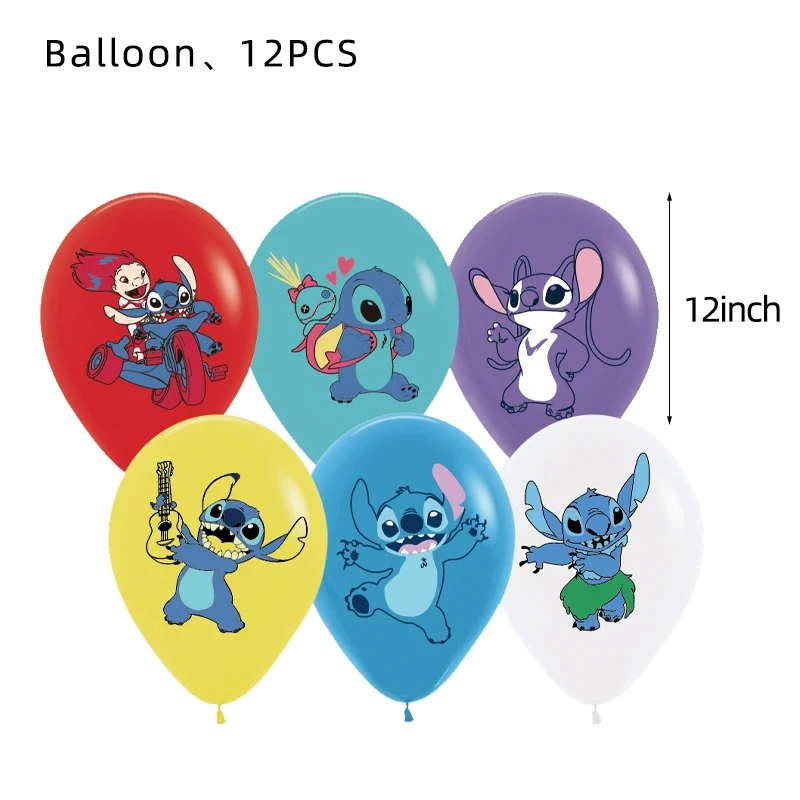 Stitch Birthday Party Balloons Stitch Party Decorations Stitch Cartoon Balloons Kids Birthday Baby Shower Parties Pink Stitch