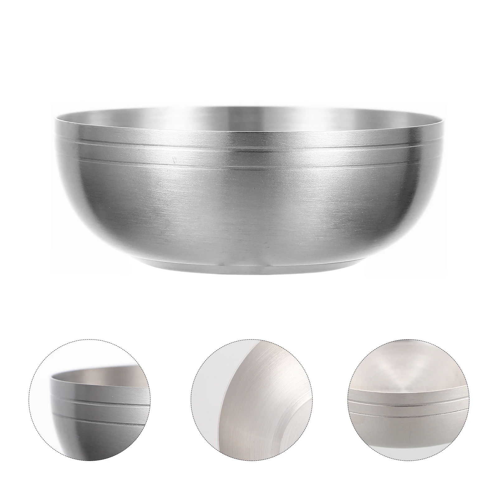 Stainless Steel Food Serving Bowl For Rice Noodles Soup Kitchen Tableware Household Multipurpose Soup Bowl Container