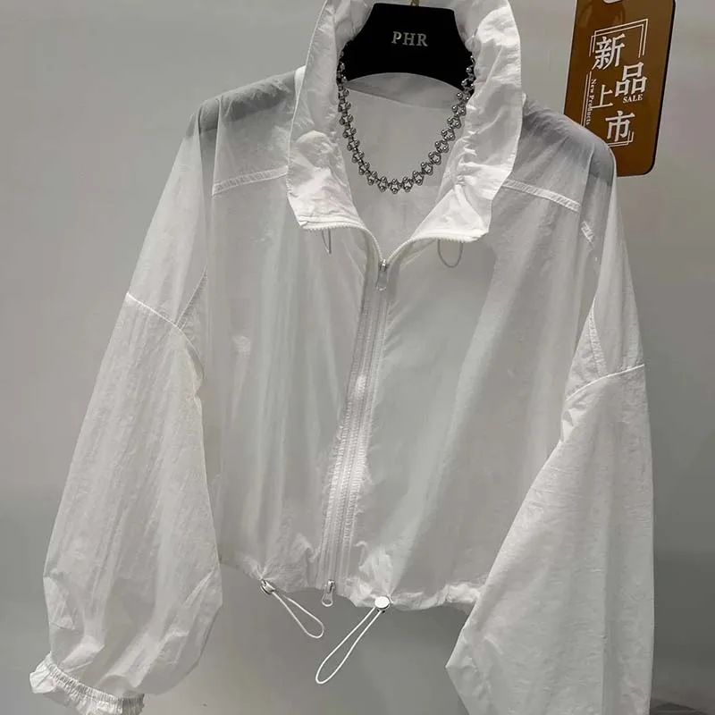 Sun-proof Thin Cardigan Women's 2026 Summer New Korean Loose Short Short Breathable Sun-proof Clothing Coat Female Top