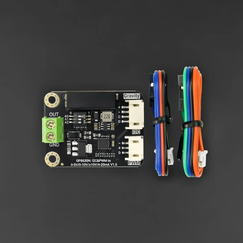

Модуль ЦАП ±10В 16 бит I2C с преобразованием в PWM 4-20мА 0-10В, генератор сигналов, биполярный аналоговый выход для Arduino ESP32, управления двигателем