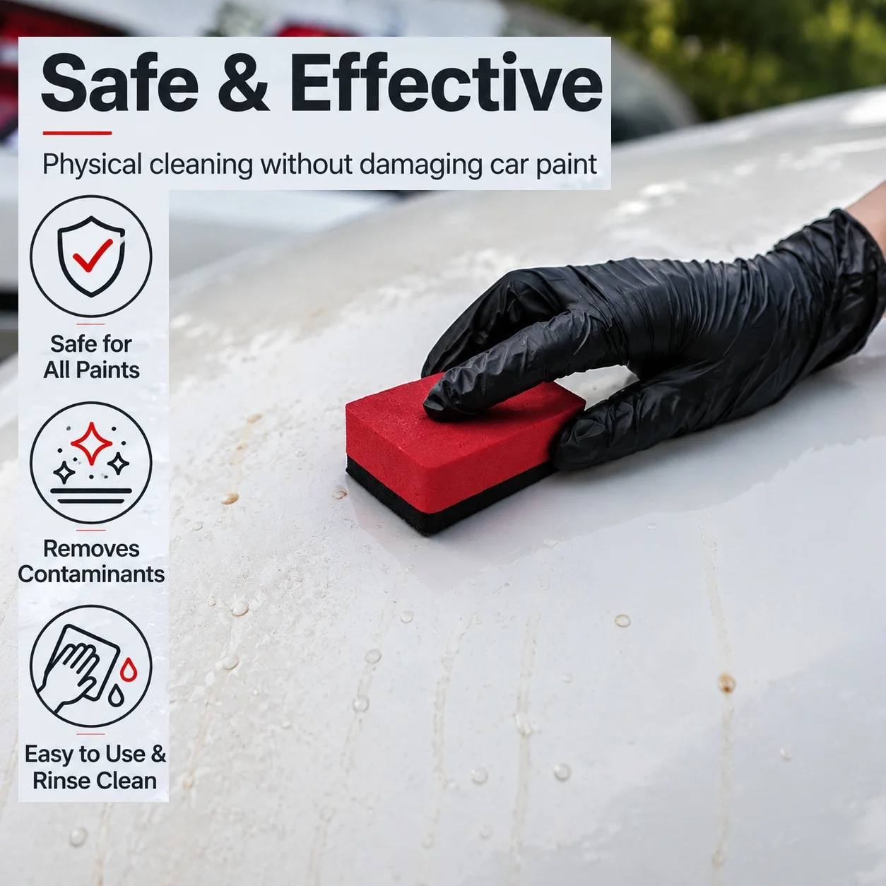Car Wash Mud Cleaner Magic Clay Bar Sponge Block Pad Remove Contaminants Before Polisher Wax For Car Wash Accessories