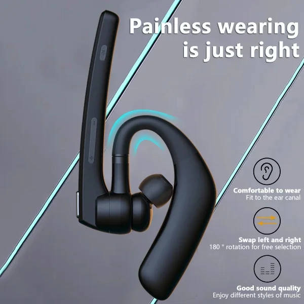 G10 سماعة رأس بخاصية البلوتوث للأعمال سماعات ستيريو لاسلكية رياضية بدون استخدام اليدين مع سماعات ميكروفون صوت إلكتروني ENC